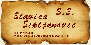 Slavica Sipljanović vizit kartica